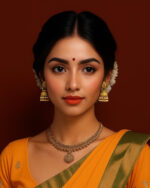 Antique Jhumka with White Mattle Gold - Image 2