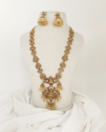Sailaa’s Premium Temple Lakshmi Medium  Necklace Mehndi & Gold Finish jewellery - Image 2