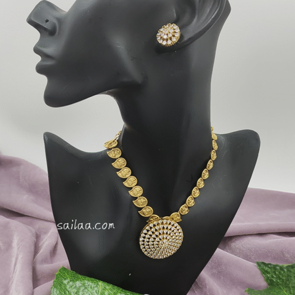 Sailaa’s Premium Temple Exact Gold Look Chocker Set