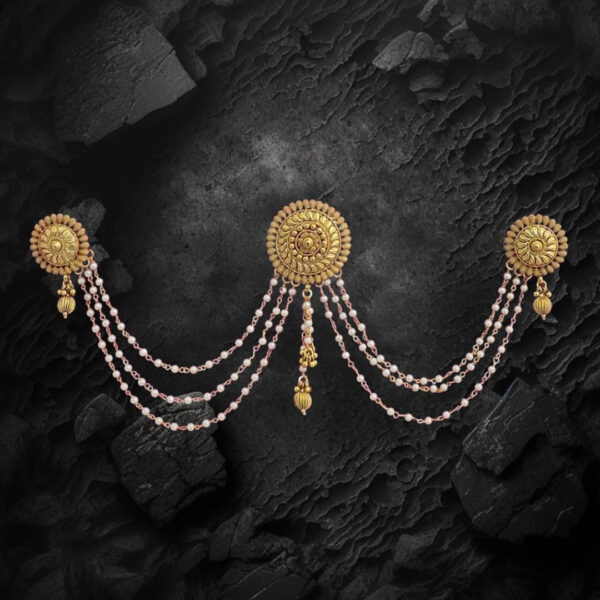 Antique Classic Hair Brooch With Gold Platting