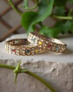 Elegant Multicolor Kundan Bangles for Women | Traditional Ethnic Jewellery by Sailaa