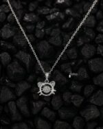 Sailaa Cute Cat Face Pendant Necklace | Silver Plated Stylish Jewellery for Women & Girls