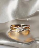 Tarnish-Resistant Gold-Plated Cuff Bracelet with Diamond Inlay | Sailaa