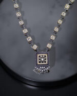 Elegant Oxidized Silver Necklace & Earrings Set - Image 3