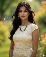 Elegant Black & Yellow Beaded Necklace Set - Image 3