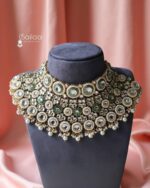 Sailaa Exclusive Kundan Heavy Bridal Jewellery Set | Necklace, Rani Haar, Earrings, Matha Patti, Nose Ring & Hand Pieces - Image 2