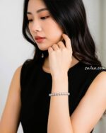 AD Stone Bangles – Sparkling Rhodium Finish (Set of 2) - Image 2