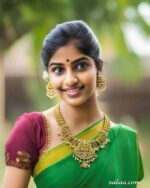 Antique Lakshmi Temple Necklace Set – Gold Plated - Image 2