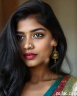 Shape Stone-Studded Nose Pin – Sailaa: Heart - Image 2