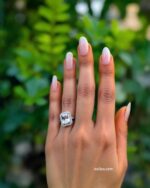 Adjustable American Diamond Solitaire Ring for Women – Elegant Silver-Tone Statement Jewellery - Image 3