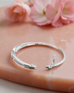 Elegant Silver-Plated American Diamond Kada Bracelet for Women – Sailaa Jewellery - Image 2