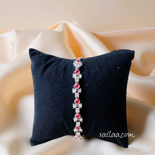 CZ Silver-Toned Adjustable Bracelet – Sailaa Exclusive