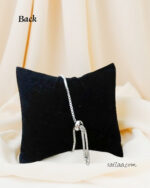 CZ Silver-Toned Adjustable Bracelet – Sailaa Exclusive - Image 6