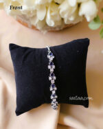 CZ Silver-Toned Adjustable Bracelet – Sailaa Exclusive - Image 4