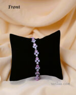 CZ Silver-Toned Adjustable Bracelet – Sailaa Exclusive - Image 3