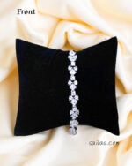 CZ Silver-Toned Adjustable Bracelet – Sailaa Exclusive - Image 2